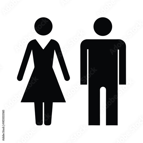 male and female washroom gesture silhouette