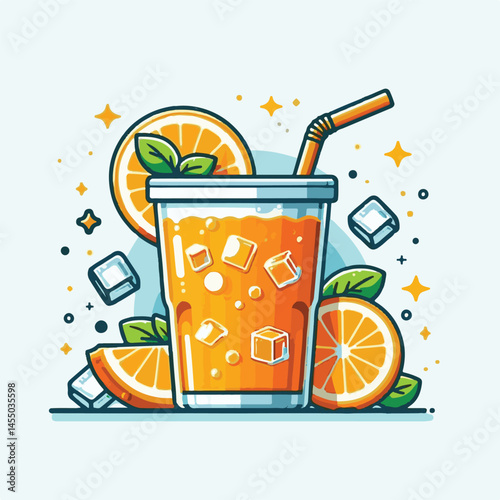 orange, juice, glass, drink, fresh, ice, sweet, background, summer, beverage, cold, fruit, liquid, white, food, citrus, refreshing, cocktail, juicy, tasty, yellow, freshness, refreshment, healthy, iso