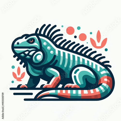 animal, reptile, wildlife, nature, wild, iguana, lizard, green, tropical, fauna, dragon, reptilian, background, isolated, exotic, closeup, colorful, zoo, reptiles, portrait, illustration, animals, car