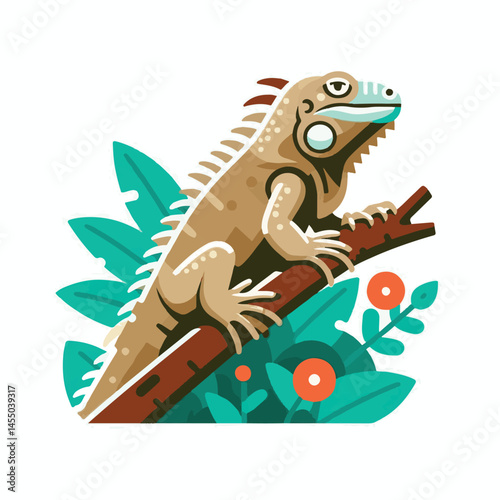 animal, reptile, wildlife, nature, wild, iguana, lizard, green, tropical, fauna, dragon, reptilian, background, isolated, exotic, closeup, colorful, zoo, reptiles, portrait, illustration, animals, car