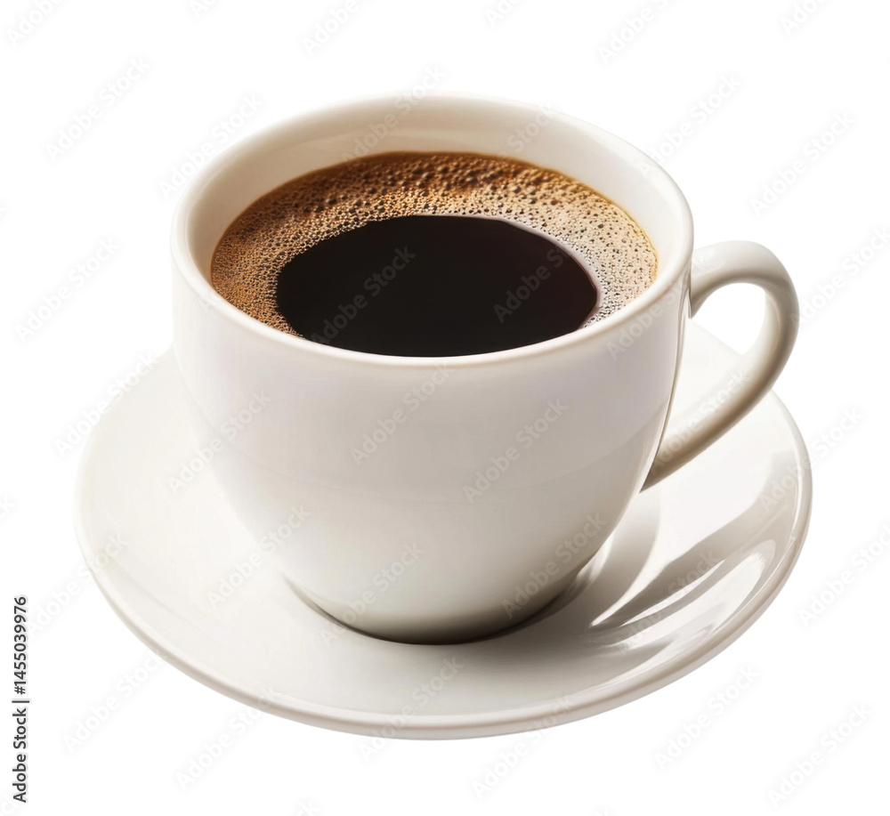 Cup of Black Coffee Isolated on White PNG Cup of Black Coffee Isolated on White PNG
