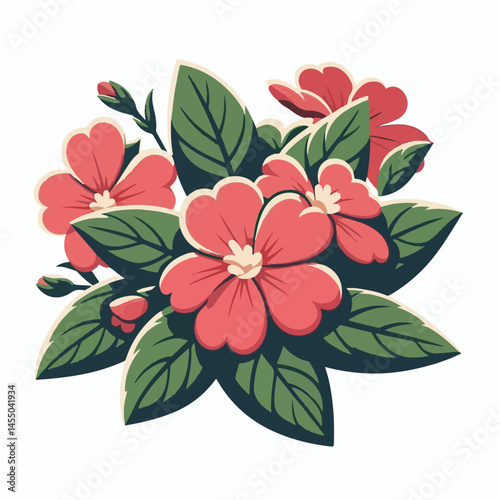 green, flower, impatiens, blossom, garden, nature, floral, bloom, colorful, leaf, plant, summer, flora, blooming, beautiful, gardening, botanical, beauty, botany, pink, spring, bright, color, fresh, r