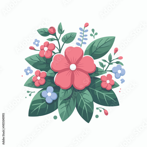 green, flower, impatiens, blossom, garden, nature, floral, bloom, colorful, leaf, plant, summer, flora, blooming, beautiful, gardening, botanical, beauty, botany, pink, spring, bright, color, fresh, r