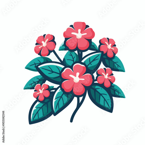 green, flower, impatiens, blossom, garden, nature, floral, bloom, colorful, leaf, plant, summer, flora, blooming, beautiful, gardening, botanical, beauty, botany, pink, spring, bright, color, fresh, r