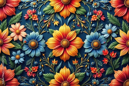 Intricate woven floral tapestry, seamless repeat, fabric, rich