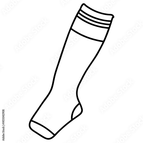 Knee-High Socks Vector on White Background
