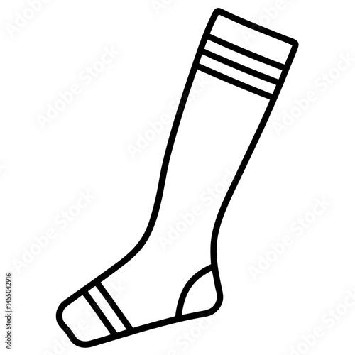 Knee-High Socks Vector on White Background