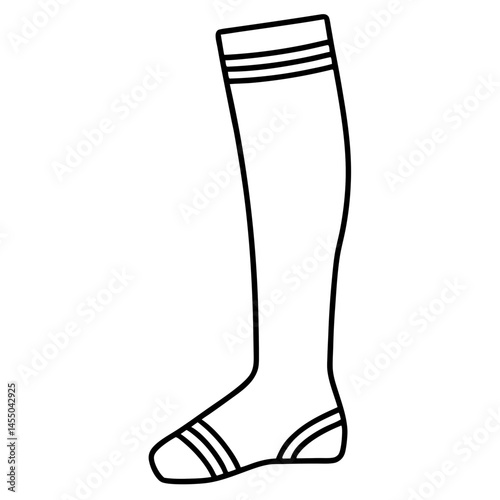 Knee-High Socks Vector on White Background