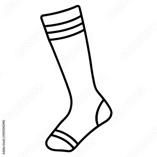 Knee-High Socks Vector on White Background