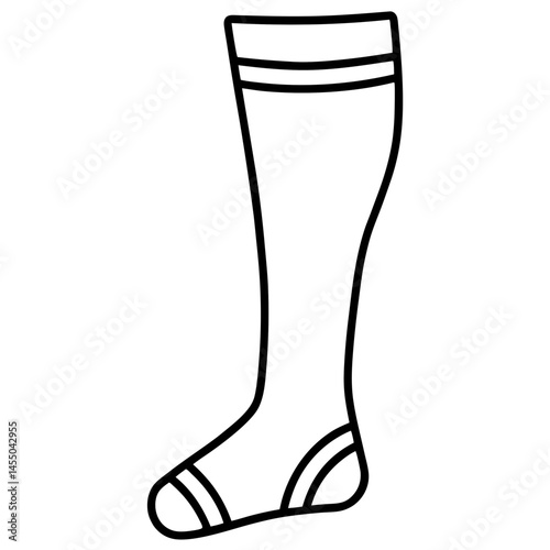 Knee-High Socks Vector on White Background