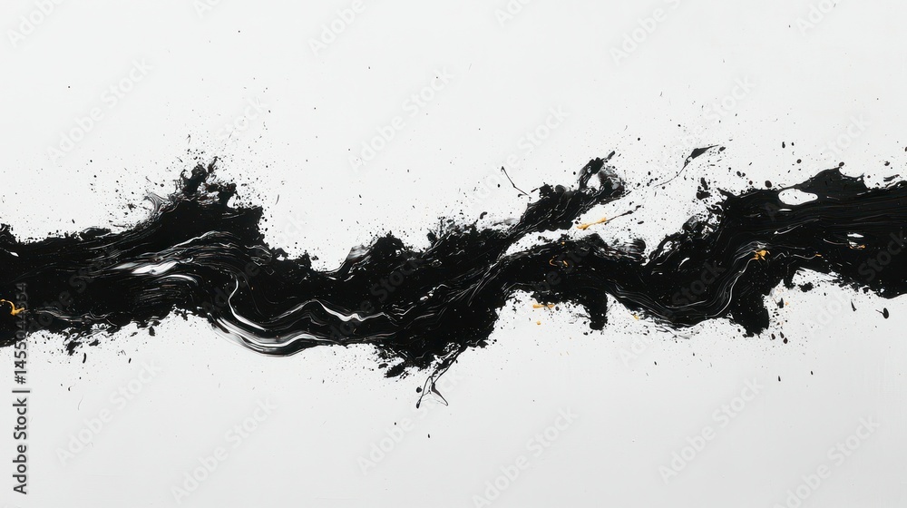 Black flow, white background. Abstract. Fine art Black flow, white background. Abstract. Fine art