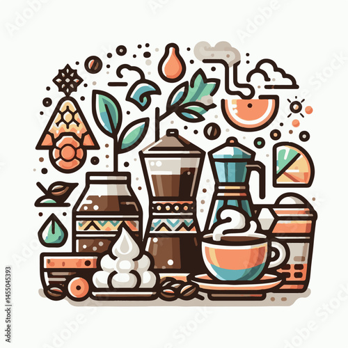 coffee, drink, cafe, indonesian, caffeine, cup, bali, background, beverage, beans, asian, indonesia, traditional, mug, plantation, fresh, table, food, tropical, hot, luwak, beautiful, natural, milk, n