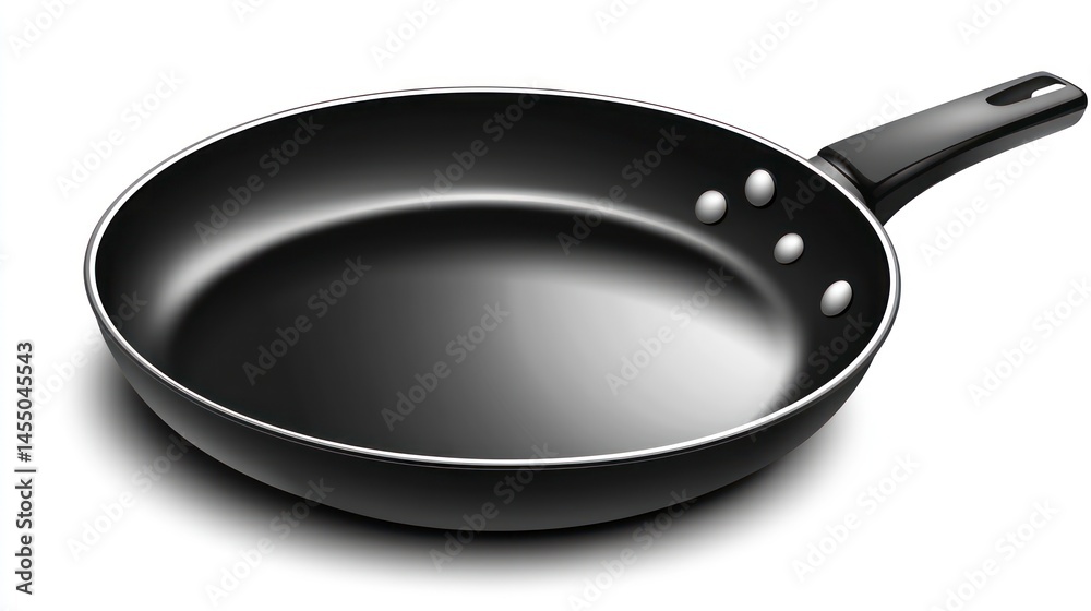 A sleek black frying pan with a modern design perfect for culinary enthusiasts and cooking dem A sleek black frying pan with a modern design perfect for culinary enthusiasts and cooking dem