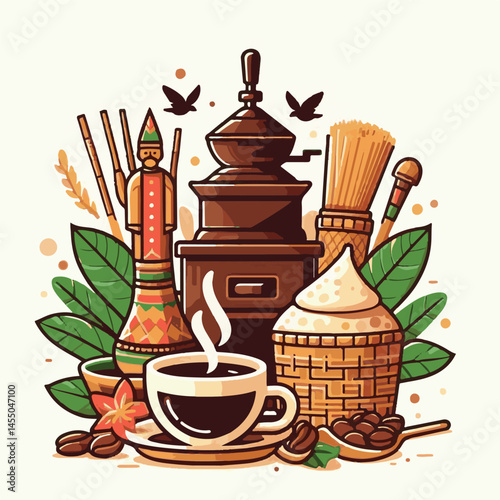 coffee, drink, cafe, indonesian, caffeine, cup, bali, background, beverage, beans, asian, indonesia, traditional, mug, plantation, fresh, table, food, tropical, hot, luwak, beautiful, natural, milk, n