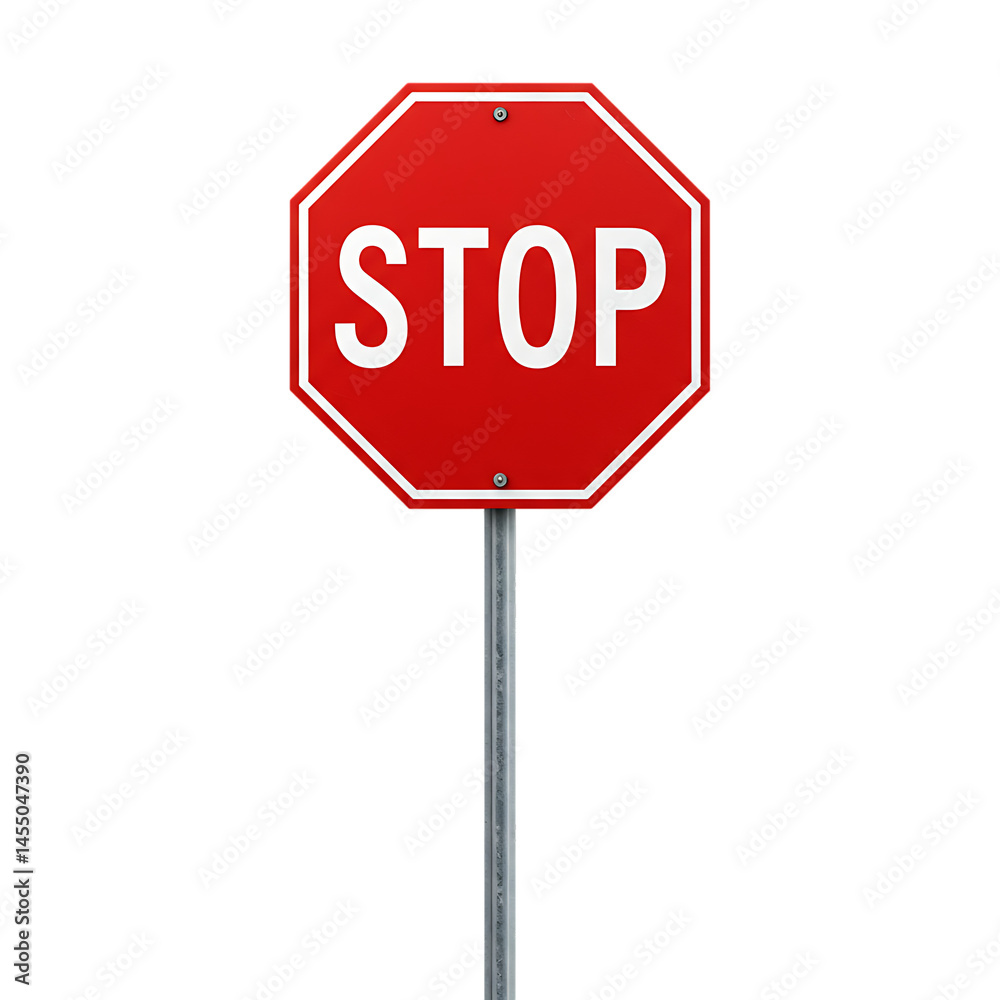 Stop Sign Isolated on White Stop Sign Isolated on White
