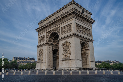 Arc de Triomphe in Paris. Sunrise