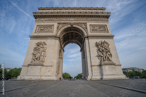 Arc de Triomphe in Paris. Sunrise