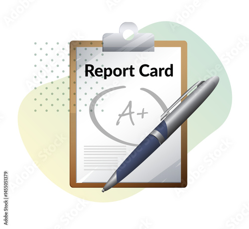 Report Card Stock Illustration