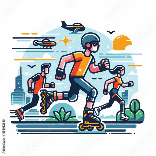 sport, skate, activity, skating, roller, lifestyle, shoe, fun, leisure, exercise, speed, active, wheel, summer, fitness, hobby, inline, roll, street, young, skater, skates, extreme, recreation, health