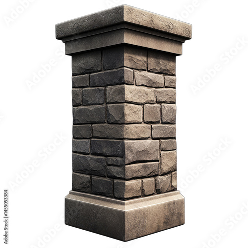 Stone pillar, textured