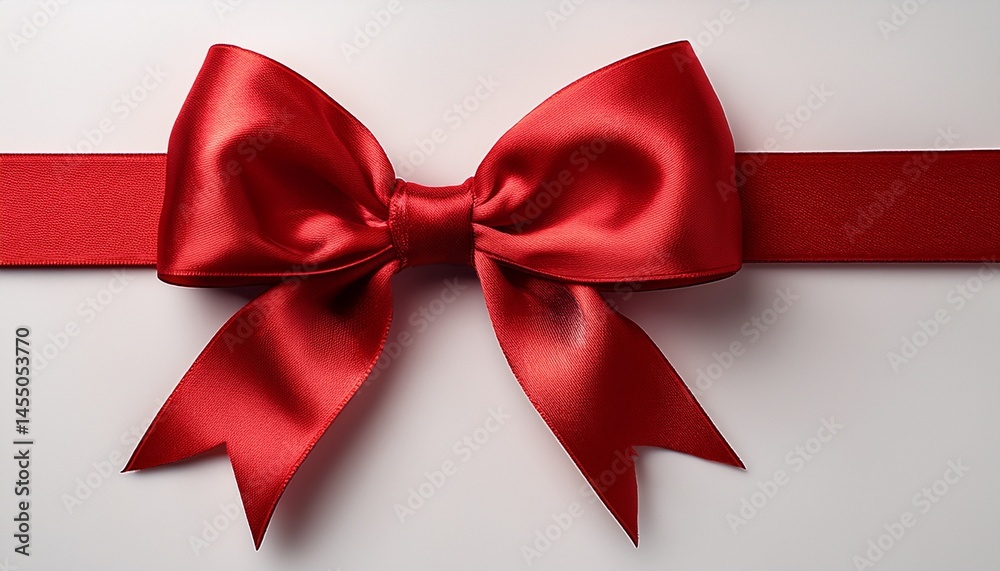 red ribbon bows and satin silk bows with a realistic red texture on a white background red ribbon bows and satin silk bows with a realistic red texture on a white background