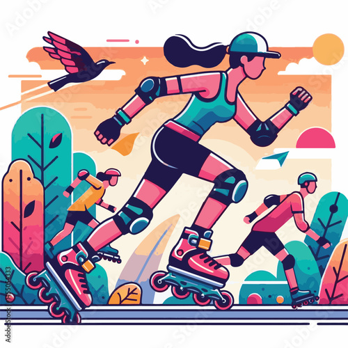 sport, skate, activity, skating, roller, lifestyle, shoe, fun, leisure, exercise, speed, active, wheel, summer, fitness, hobby, inline, roll, street, young, skater, skates, extreme, recreation, health