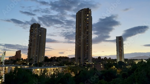 Wallpaper Mural A breathtaking and stunning urban skyline at dusk showcasing illuminated towers and structures Torontodigital.ca