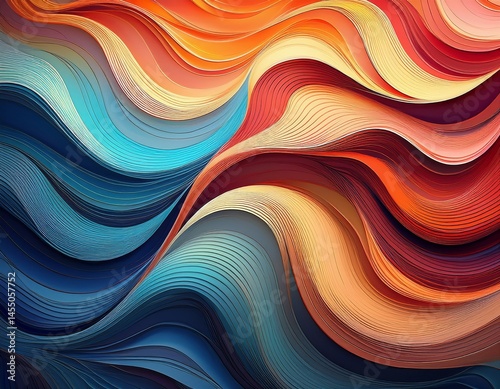 abstract soft colorful waves in gentle flowing patterns and textures