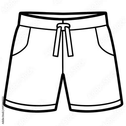 Simple Board Shorts Vector on White Background