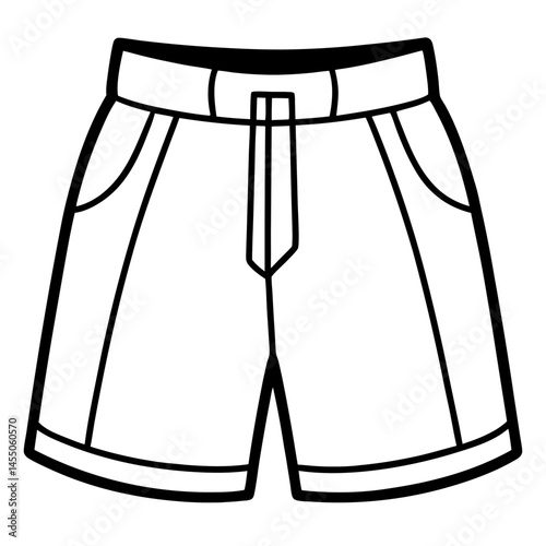 Simple Board Shorts Vector on White Background