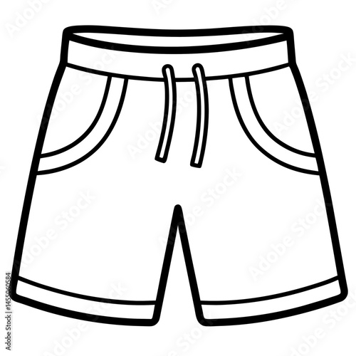 Simple Board Shorts Vector on White Background