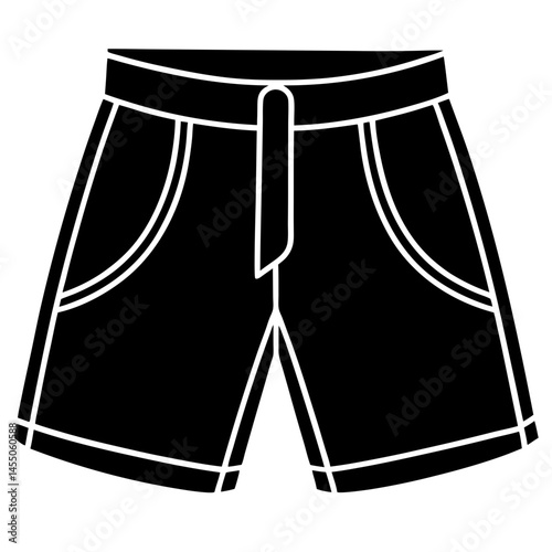 Simple Board Shorts Vector on White Background