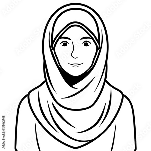 a hijab girl silhouette
