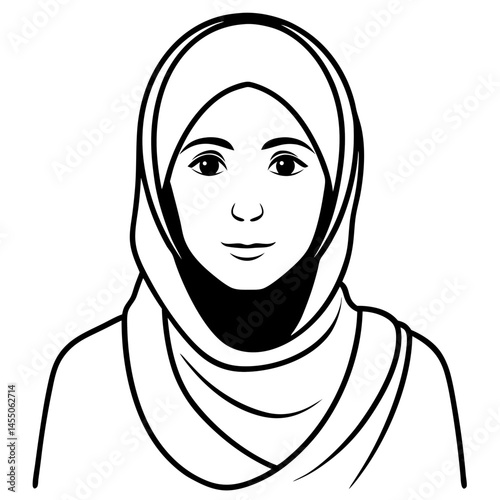a hijab girl silhouette