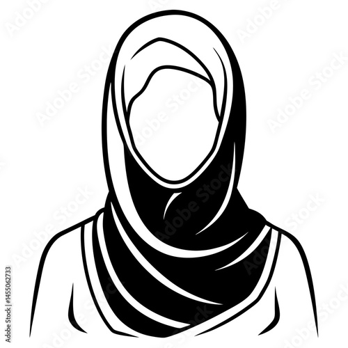 a hijab girl silhouette