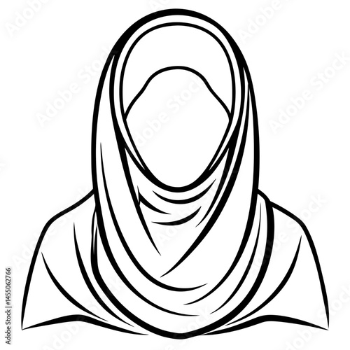 a hijab girl silhouette