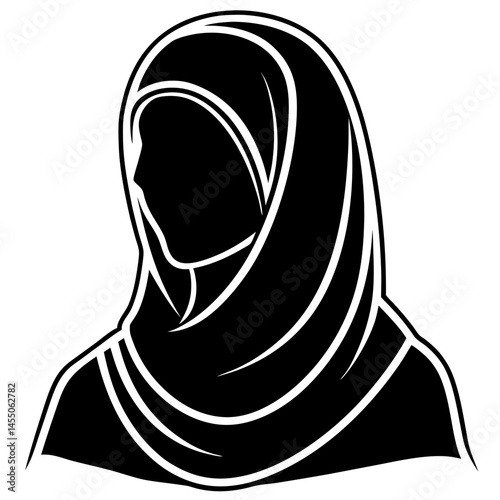 a hijab girl silhouette