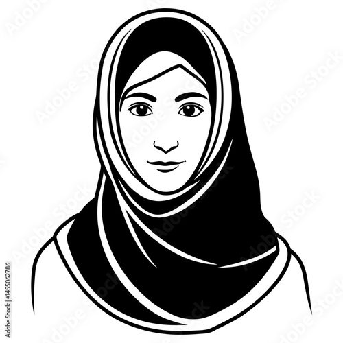 a hijab girl silhouette