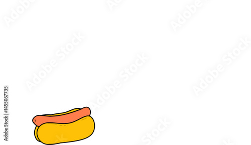 vector illustration of a delicious hotdog