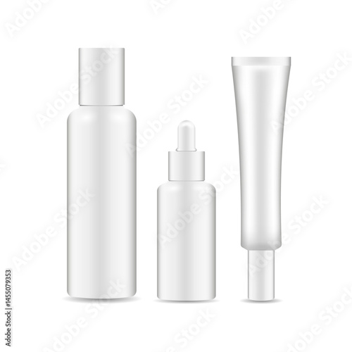 Realistic jars for cosmetics. Skin, body, and hair care.