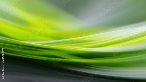 Abstract green and gray wave design with a smooth flow.