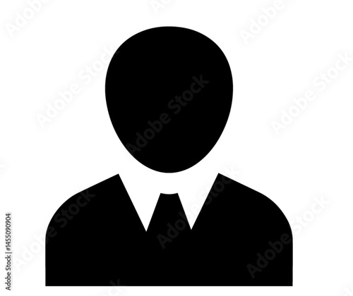 person in formal attire with a tie. business professional, user profile, employee identity, corporate avatar, or anonymous executive figure, HR systems, websites, presentations, professional platforms