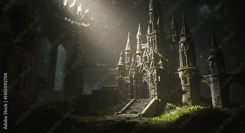 Obraz premium epic dark fantasy scene 