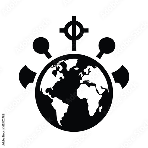 business man with globe