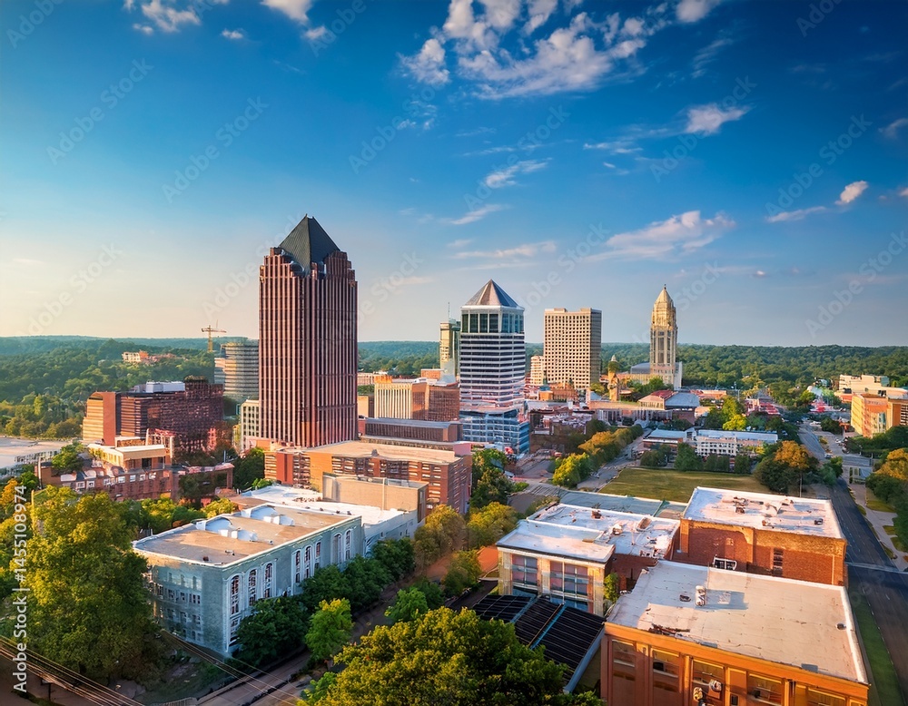 Fototapeta premium macon georgia usa downtown skyline