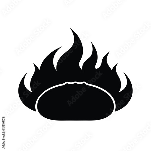 vector illustration of a burning match