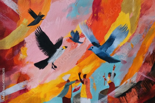 Juneteenth Flag Inspires Freedom in Vibrant Flight of Birds
