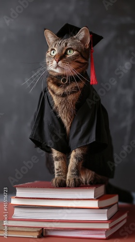 Cat in Graduation Robes Celebrates Achievement With Charming Flair