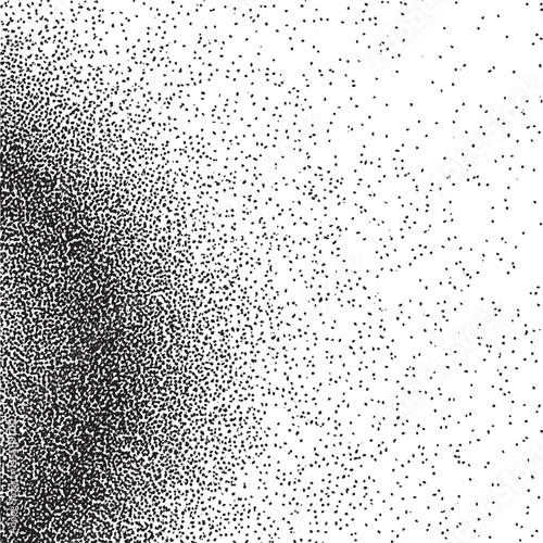 A grayscale texture displays a gradual transition from black to white with random dots.