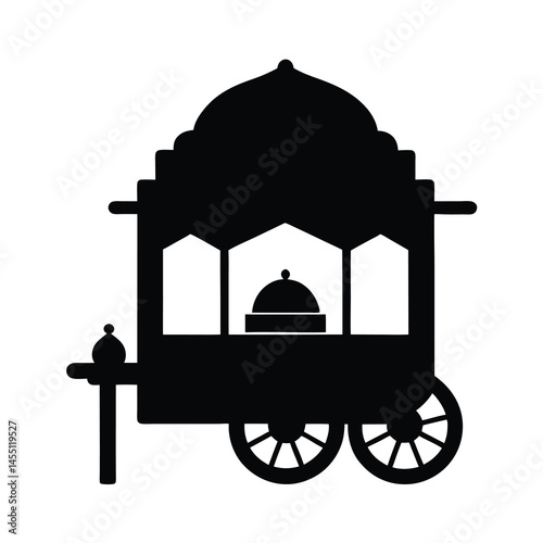 silhouette of a horse carriage